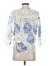 Vanessa Virginia Blue Short Sleeve Blouse Size 0 - photo 2