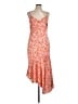 BHLDN Floral Orange Pink Cocktail Dress Size L - photo 1
