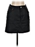 Topshop Solid Black Denim Skirt Size 4 - photo 1