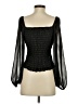 ASOS 100% Polyester Black 3/4 Sleeve Blouse Size 4 - photo 2