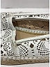 Burberry 100% Leather Paisley Silver White Perforated Leather Espadrilles Size EU 36 - photo 4