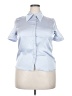 Unbranded Blue Short Sleeve Blouse Size 3X - photo 1
