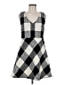 Devlin 100% Polyester Argyle Black Casual Dress Size M - photo 1