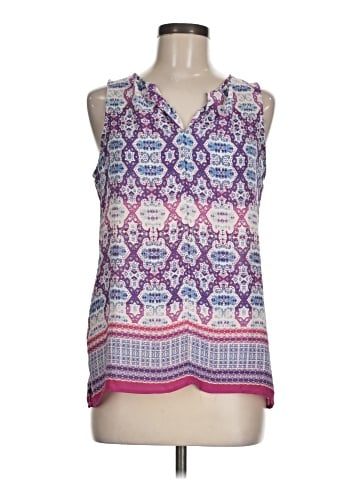 Rose + Olive Sleeveless Blouse (view 1)