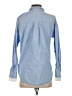 LOFT Versa 100% Cotton Chevron-herringbone Blue Long Sleeve Button-Down Shirt Size S (petite) - photo 2