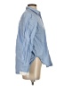 LOFT Versa 100% Cotton Chevron-herringbone Blue Long Sleeve Button-Down Shirt Size S (petite) - photo 4