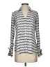 Candie's 100% Polyester Chevron-herringbone Gray Long Sleeve Blouse Size S - photo 1