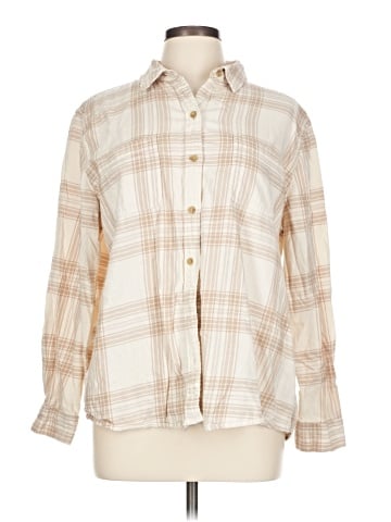 a.n.a. A New Approach Long Sleeve Button-Down Shirt (view 1)