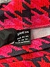 Shein Houndstooth Pink Long Sleeve Blouse Size 12 - photo 7