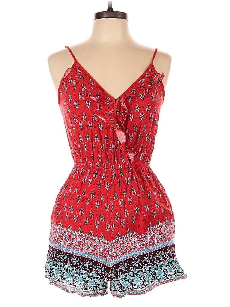 Pre-owned Xhilaration Romper In Red
