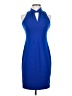Calvin Klein Solid Blue Cocktail Dress Size 4 - photo 1