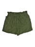 the GET 100% Rayon Solid Green Shorts Size S - photo 2