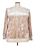 Jodifl Metallic Silver Long Sleeve Blouse Size 3X - photo 1