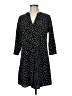 Always Indigo Polka Dots Black Casual Dress Size M (petite) - photo 1