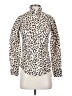 J.Crew Animal Print Ivory Long Sleeve Blouse Size 00 - photo 1