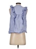 J.Crew 100% Cotton Blue Sleeveless Blouse Size 4 - photo 2