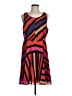 CAbi 100% Polyester Graphic Orange Casual Dress Size M - photo 1