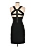 Aqua Solid Black Cocktail Dress Size M - photo 2