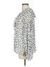 Ann Taylor LOFT 100% Polyester Silver Long Sleeve Blouse Size L - photo 5