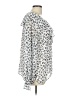Ann Taylor LOFT 100% Polyester Silver Long Sleeve Blouse Size L - photo 4