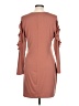 Express Solid Brown Casual Dress Size L - photo 2