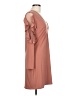 Express Solid Brown Casual Dress Size L - photo 4