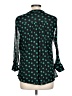 Juniper + Lime 100% Polyester Polka Dots Green Black Long Sleeve Blouse Size L - photo 2