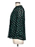 Juniper + Lime 100% Polyester Polka Dots Green Black Long Sleeve Blouse Size L - photo 5