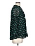 Juniper + Lime 100% Polyester Polka Dots Green Black Long Sleeve Blouse Size L - photo 4