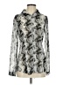 CAbi 100% Polyester Animal Print Silver Long Sleeve Blouse Size XS - photo 1