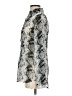 CAbi 100% Polyester Animal Print Silver Long Sleeve Blouse Size XS - photo 5