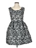 Kling 100% Polyester Paisley Gray Cocktail Dress Size L - photo 1