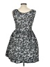 Kling 100% Polyester Paisley Gray Cocktail Dress Size L - photo 2