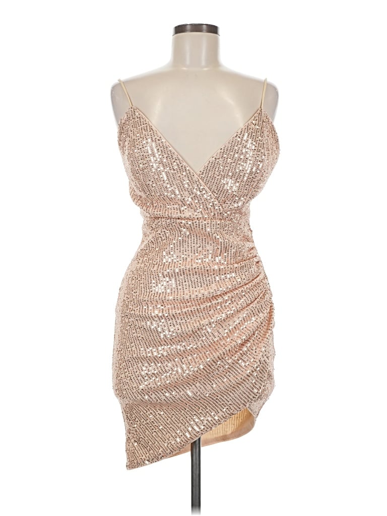 Pre-owned Area Stars Cocktail Dress In Gold