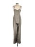 Express 100% Polyester Metallic Gray Jumpsuit Size M - photo 2