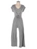 Caution to the Wind Stripes Gray Black Jumpsuit Size S (estimated) - photo 1