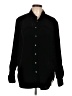 Gap 100% Polyester Solid Black Long Sleeve Blouse Size L - photo 1