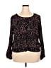 Torrid 100% Rayon Black Long Sleeve Blouse Size 2X Plus (2) - photo 1