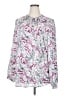 Torrid 100% Polyester Floral Purple Long Sleeve Blouse Size 4X Plus (4) - photo 1