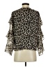 Vince Camuto 100% Polyester Animal Print Brown 3/4 Sleeve Blouse Size XS - photo 2