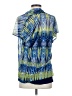Unbranded Tie-dye Multi Color Blue Short Sleeve Blouse Size L (estimated) - photo 2