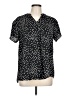 Taohuadao Polka Dots Black Short Sleeve Blouse Size L - photo 1