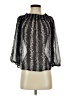 Timing 100% Polyester Black 3/4 Sleeve Blouse Size S - photo 1