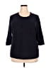 Lands' End Black 3/4 Sleeve Top Size 2X - photo 1