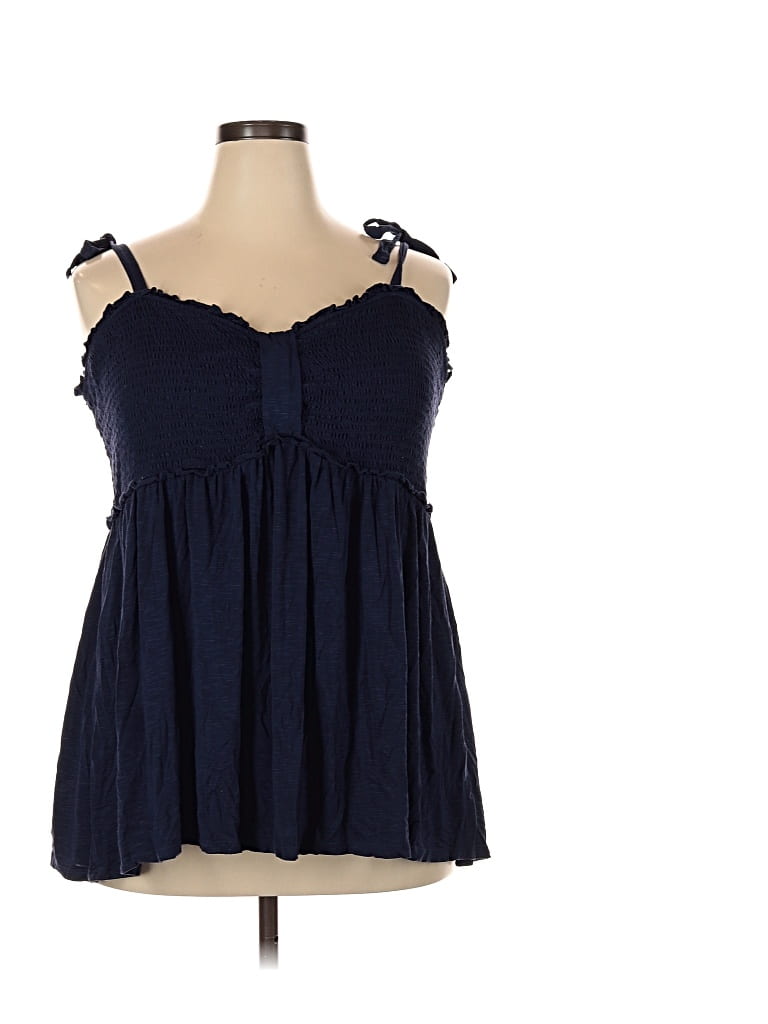 Pre-owned Torrid Sleeveless Blouse In Blue
