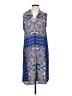 Renee C. Paisley Blue Casual Dress Size S - photo 1