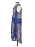 Renee C. Paisley Blue Casual Dress Size S - photo 5