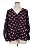 Cato 100% Polyester Black Long Sleeve Blouse Size XL - photo 1