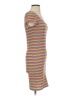Assorted Brands Stripes Orange Casual Dress Size S - photo 4