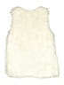 Justice 100% Polyester Ivory Faux Fur Vest Size 8 - 10 - photo 2